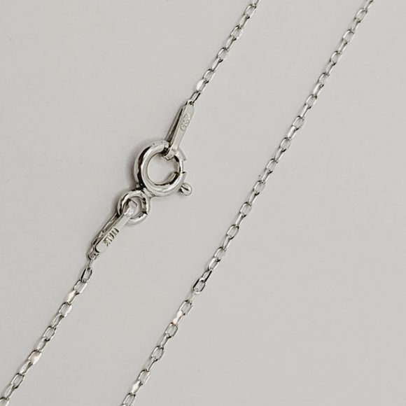 14K White Gold Garnet 7x5mm Pendant - Picture 10 of 10